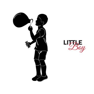 Küçük çocuk, bebek. Küçük çocuk kabarcıklar darbeler