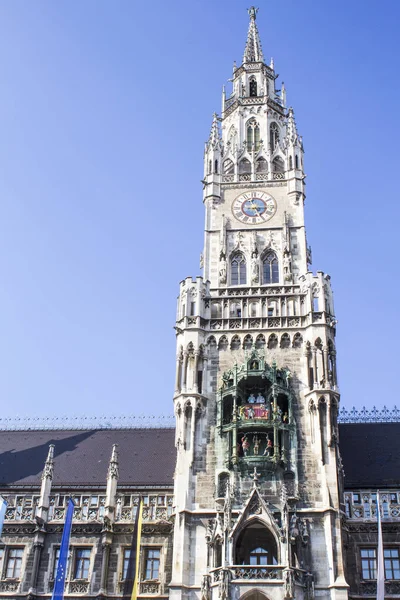 Θέα Από Την Πλατεία Marienplatz Στο Κέντρο Της Πόλης Του — Φωτογραφία Αρχείου