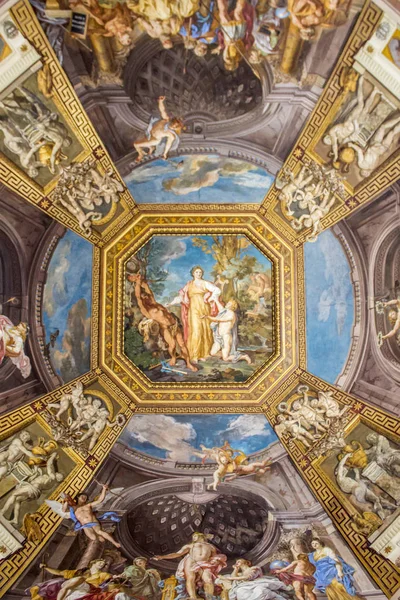 Vatican Rome Italie Peinture Fresque Plafonds Musée Vatican — Photo