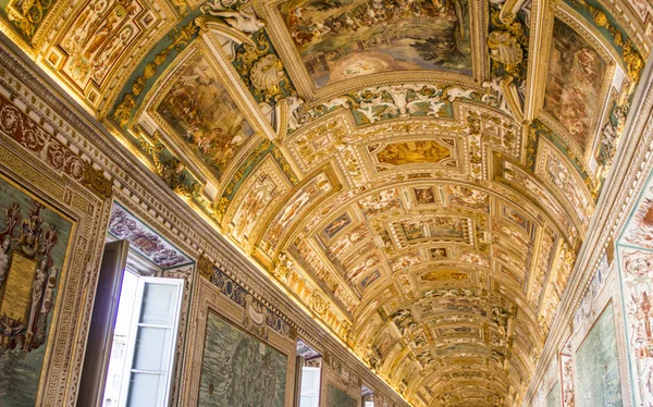 梵蒂冈 意大利 在梵蒂冈博物馆绘画 天花板 — 图库照片
