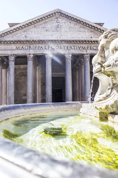 Exterior Edifício Pantheon Roma Itália — Fotografia de Stock