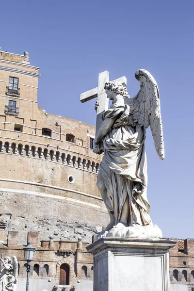 Статуя Мосту Святого Ангела Рим Италия — стоковое фото