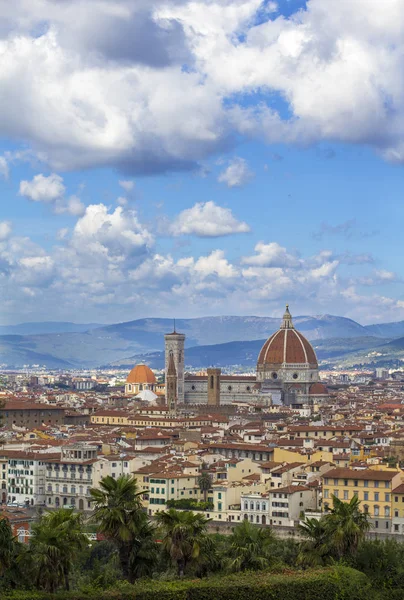 Vista Panorámica Ciudad Catedral Florencia Desde Piazzale Michelangelo — Foto de Stock