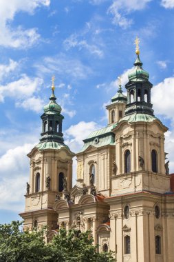 Kilisesi, St. Mikulas Prag. Aziz Nikolaos Kilisesi eski şehir Meydanı. Prag eski şehir mimarisi