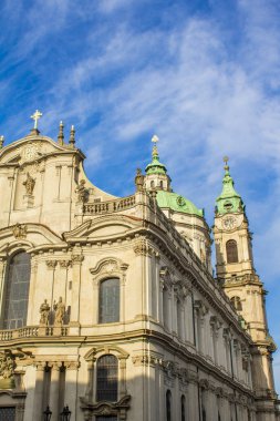 St Nicholas Katedrali Prag. Mala Strana. Prag eski şehir mimarisi