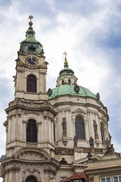 Nicholas Katedralen Prag Mala Strana Arkitektur Prag Gamle Bydel - Stock-foto