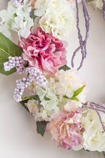 Floral decoration in the photo studio. Interior photo studio. Wedding decorations. Gentle spring flowers. flower composition