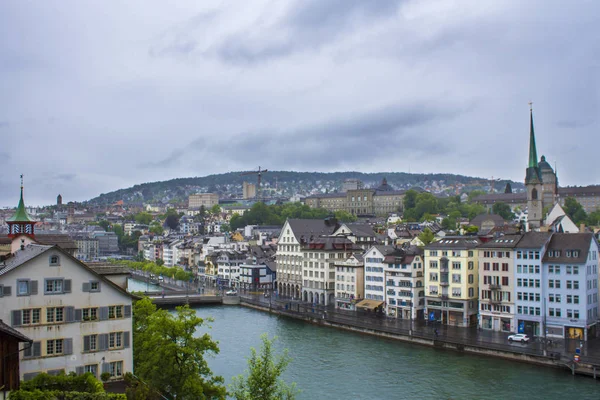 Blick Auf Zürich Zürichpanorama Straßenfoto Zürich Architektur — Stockfoto