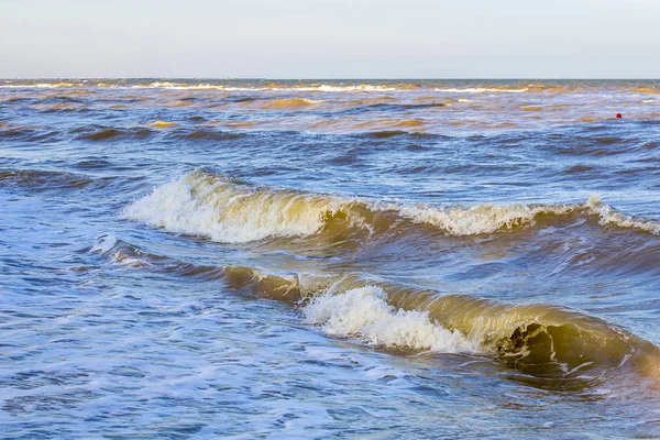 Vagues Sur Mer Près Plage Sable — Photo