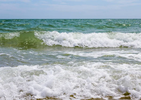 Θαλασσινά Κύματα Ακτή Κύματα Στη Θάλασσα — Φωτογραφία Αρχείου