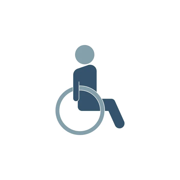 Disabled Color Style Icon Sign Design Wheelchair Icon Icon Design — Stock Vector