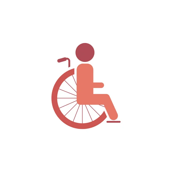 Disabled Color Style Icon Sign Design Wheelchair Icon Icon Design — Stock Vector
