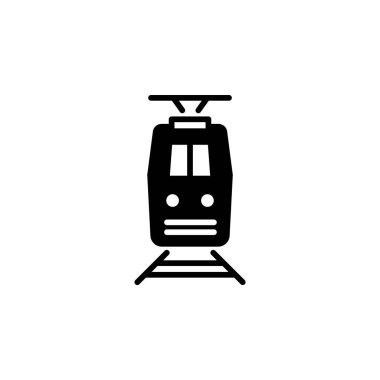 Tren simgesi öngörünümü. Basit işaret, logo..