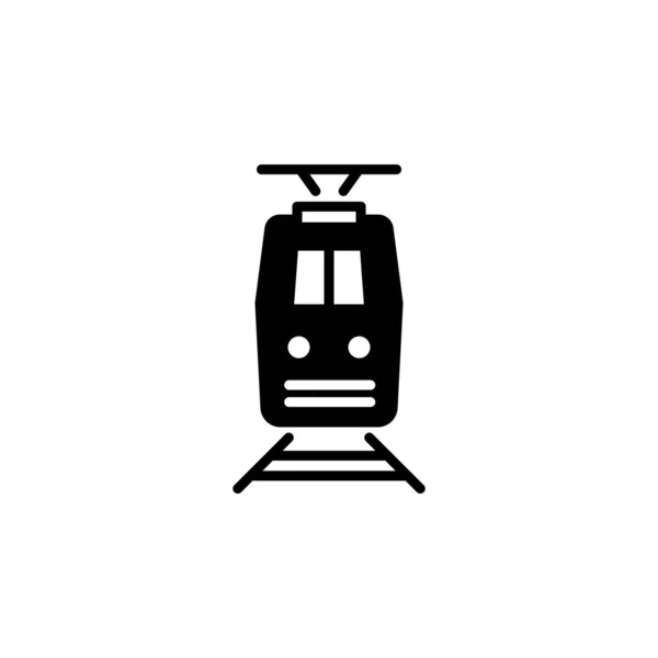 Tren Simgesi Öngörünümü Basit Işaret Logo — Stok Vektör