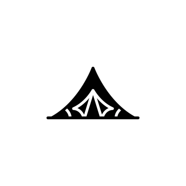 Kamp Turist Çadırı Ikonu Basit Işaret Logo — Stok Vektör
