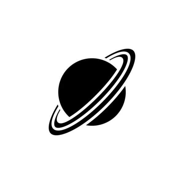 Satürn Gezegeni Ikon Vektörü Satürn Gezegeni Basit Işaret Logo — Stok Vektör