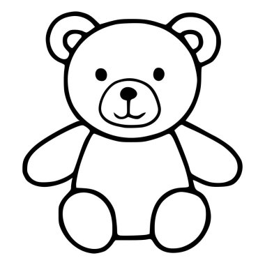 Basit, minimalist bir oyuncak ayının çekici bir vektör çizimi. Çocuk ürünleri, kartlar ya da eğlenceli tasarımlar için mükemmel..