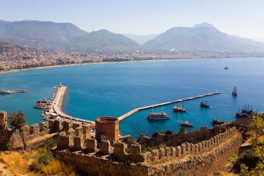 Alanya ve Kızıl kule eski kale. Türkiye.