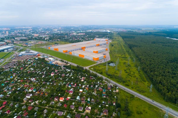 Podolsk Moscow Region içinde bir görünümünü yukarıda. Hava fotoğrafçılığı.