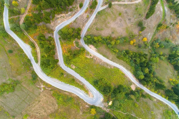 Scenic Winding Mountain Highway Georgia Aerial Photography — Stock Photo, Image