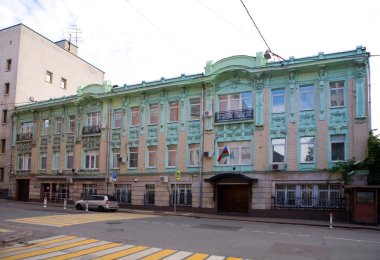 Azerbaycan Cumhuriyeti Büyükelçiliği Moskova binası. Rusya.