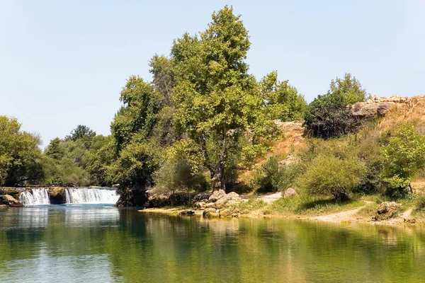 Водоспад Річці Мальовничих Манавгат Туреччині Краєвид — стокове фото