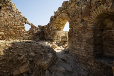 Side Antik taş şehir kalıntıları. Türkiye.