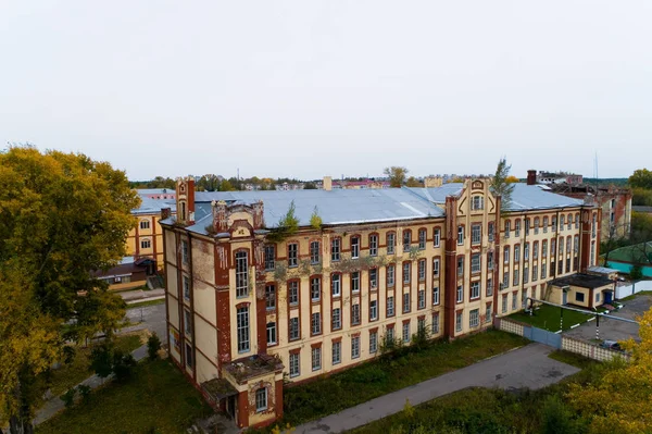 Likino Dulyovo Dokuma Fabrikasında Bina Hava Fotoğrafçılığı — Stok fotoğraf