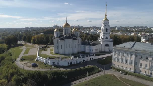 Mariä Himmelfahrt Kathedrale Der Stadt Wladimir — Stockvideo
