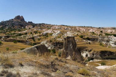 Türk Kapadokya'nın sıra dışı güzel dağ manzarası.