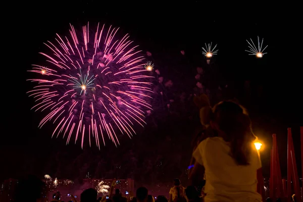 Beautiful fireworks in the sky over Moscow. — ストック写真