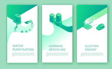 Hareket eden app için yeşil çevre ülke, akıllı teknolojiler kavramı, akıllı bina, geri dönüşüm ve su arıtma teknolojileri, yeşil enerji gökdelen modern sürdürülebilir yaşam tarzı ile ekran