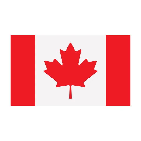 Canadese vlag geïsoleerd op witte achtergrond — Stockvector
