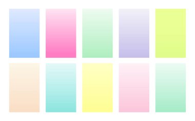 degrade arka planlar pastel renk paleti kümesi