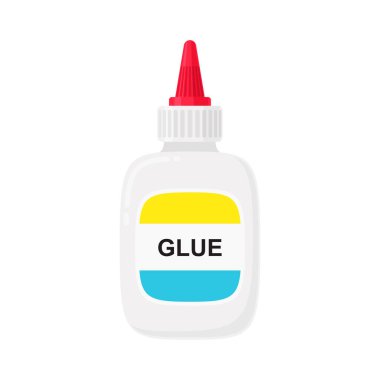 Çizgi film yapıştırıcısı şişesi. 