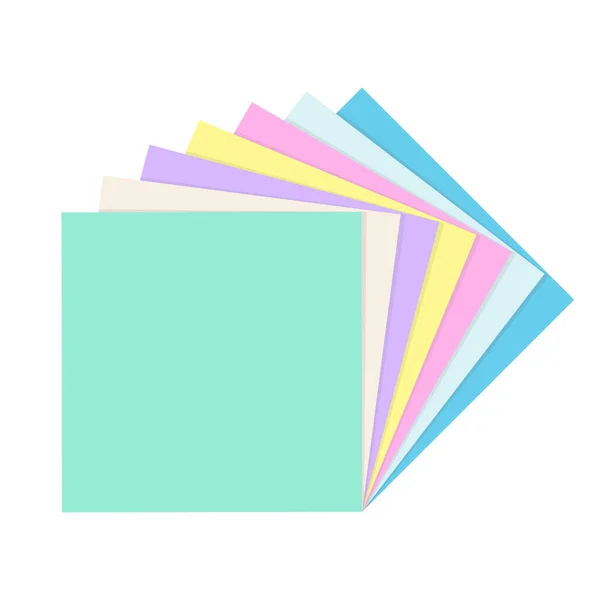 Pilha de notas de papel quadrado vazias — Vetor de Stock
