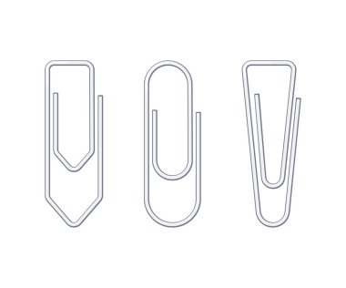 Çeşitli şekillerin metal tel ataçları 