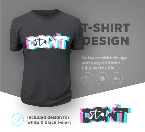 Don Stop Citaat Typografische Afdrukontwerp Sjabloon Voor Shirt Vectorillustratie — Stockvector