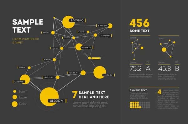 Futuristic Infographic Information Aesthetic Design Complex Data Threads Graphic Visualization — Stock Vector
