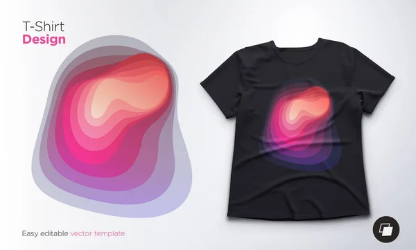 Diseño Forma Mezcla Abstracta Colorida Para Camisetas Sudaderas Recuerdos Ilustración — Archivo Imágenes Vectoriales