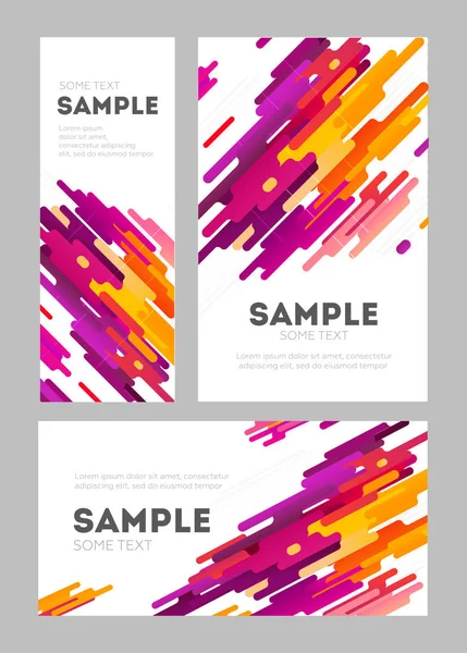 Set Van Flyer Poster Minimalistisch Plat Design Moderne Abstracte Achtergrond — Stockvector