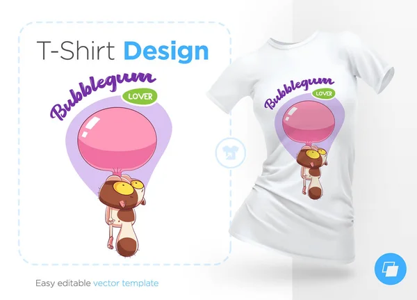Gato Goloso Impresión Camisetas Sudaderas Fundas Para Teléfonos Móviles Souvenirs — Vector de stock