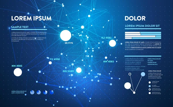 Infográfico Futurista Informação Design Estético Dados Complexos Rosca Visualização Gráfica —  Vetores de Stock