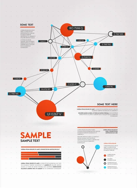Futuristic Infographic Information Aesthetic Design Complex Data Threads Graphic Visualization — Stock Vector