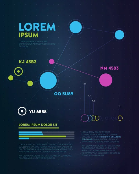 Fütüristik Infographic Bilgi Estetik Tasarım Karmaşık Veri Konu Grafik Görselleştirme — Stok Vektör