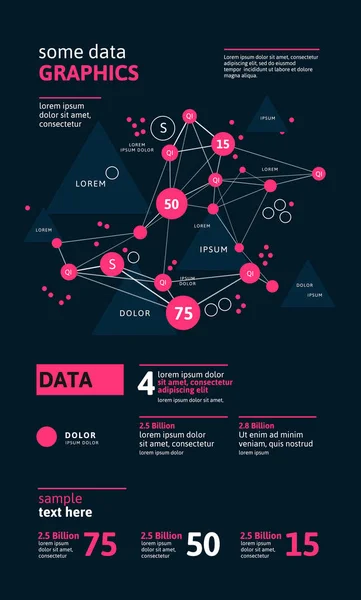 Futuristic Infographic Information Aesthetic Design Complex Data Threads Graphic Visualization — Stock Vector