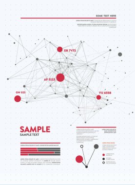 Fütüristik Infographic. Bilgi estetik tasarım. Karmaşık veri konu grafik görselleştirme. Soyut veri grafiği. Vektör çizim