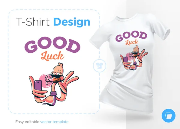 Stylish Duck Print Shirts Sweatshirts Cases Mobile Phones Souvenirs Vector — Stock Vector