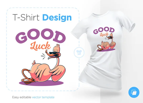 Pato Elegante Impressão Shirts Camisolas Capas Para Telemóveis Lembranças Ilustração — Vetor de Stock