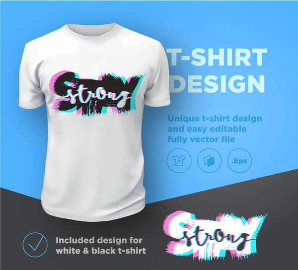 Stay Strong Quote Typographical Print Design Template Shirt Vector Illustration Stock Vector